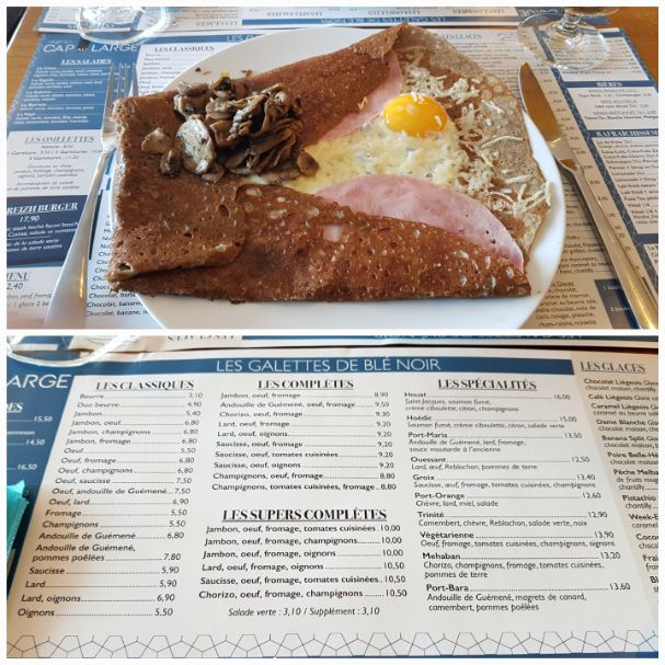 Bretagne, Quiberon, de Galettes de Blé Noir, streekspecialiteit