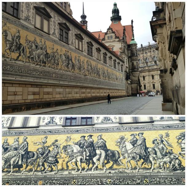 Dresden Duitsland, Schlosstrasse mural