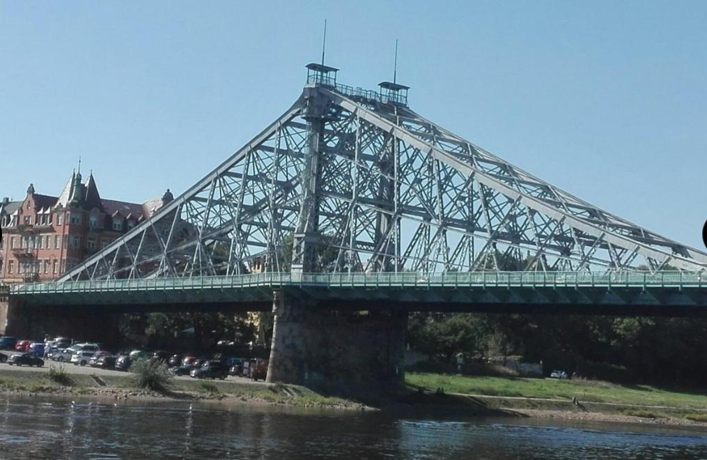 Dresden Duitsland, Loschwitzer brug in de Neustadt