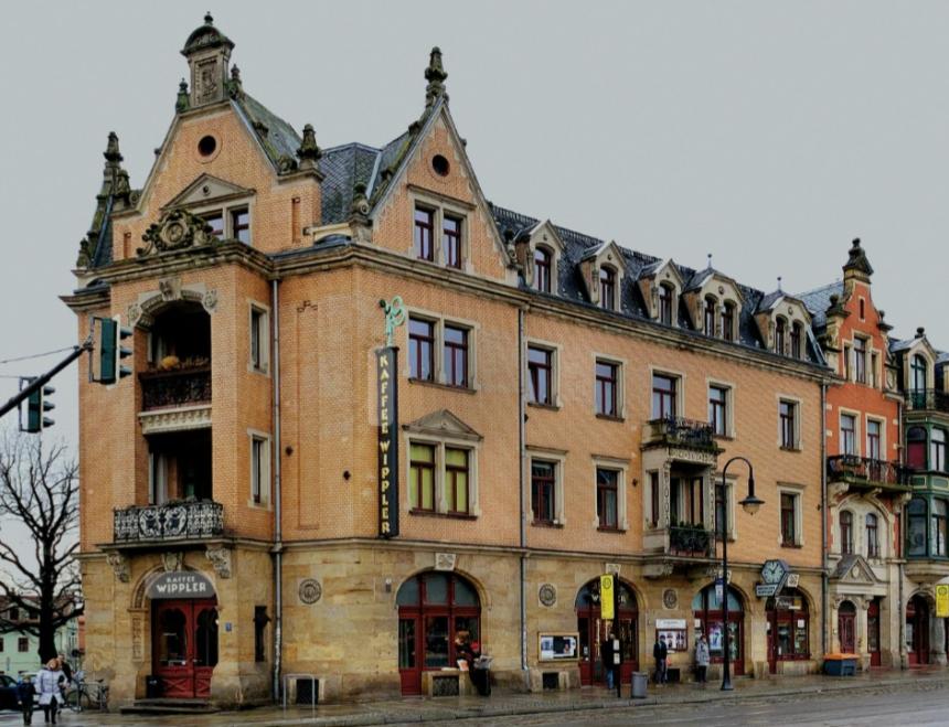 Dresden Duitsland, Kaffee Wippler in de Neustadt